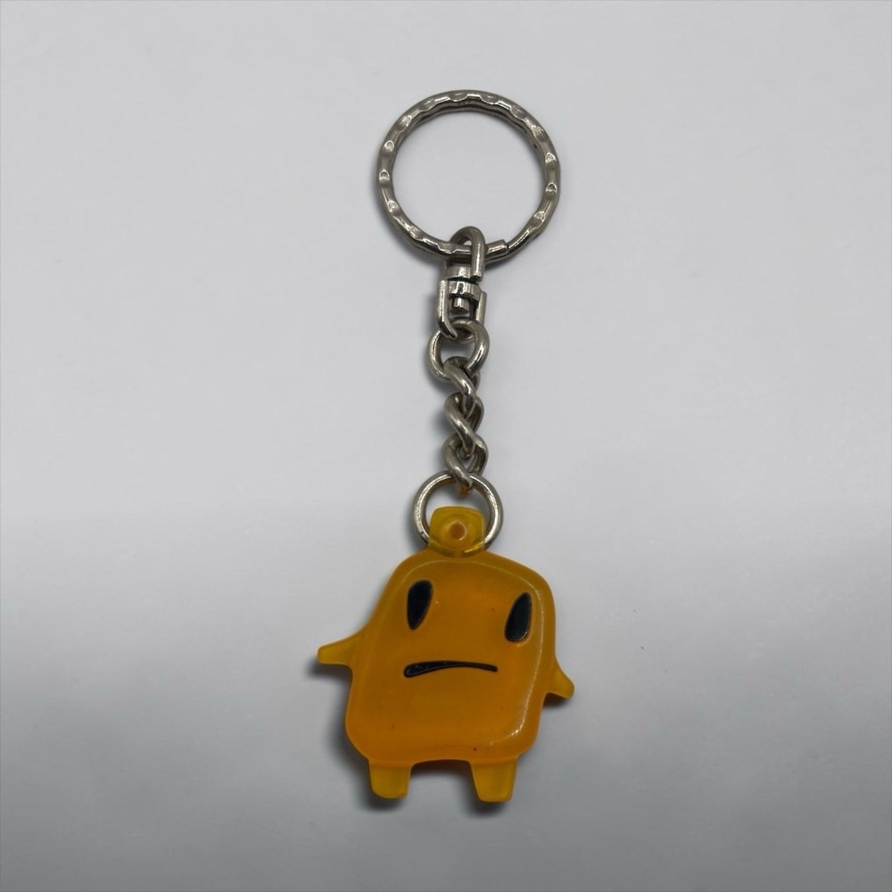 1997 Tamagotchi Yellow Sad Face Keychain McDonald's Happy Meal Emoji No Case